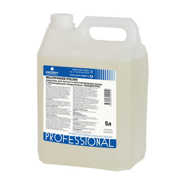 PROSEPT Multipower Polish. Средство для мытья и восстановления полов с защитными покрытиями PROSEPT Multipower Polish. Средство для мытья и восстановления полов с защитными покрытиями